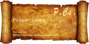 Polgár Csaba névjegykártya