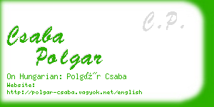 csaba polgar business card